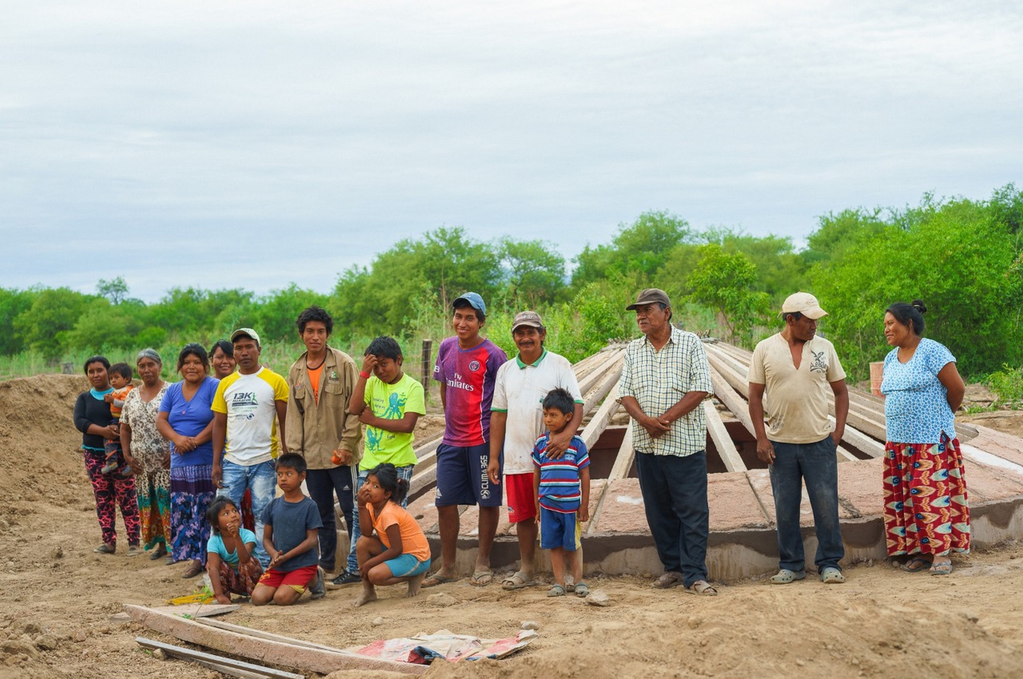 Familias que participan en la construcción de las cisternas para el almacenamiento en la cosecha de 